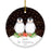 Custom Penguin New Baby Ceramic Christmas Ornament, Watercolor and Rustic Wood Design-Set of 1-Andaz Press-Twins' 1st Christmas-