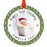 Custom Photo Baby's First Christmas Ornament 20XX Round Metal Christmas Tree Ornament, Newborn-Set of 1-Andaz Press-White Snowflakes-