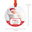 Custom Photo Baby's First Christmas Ornament 20XX Round Metal Christmas Tree Ornament, Newborn-Set of 1-Andaz Press-White Snowflakes-