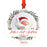 Custom Photo Baby's First Christmas Ornament 20XX Round Metal Christmas Tree Ornament, Newborn-Set of 1-Andaz Press-White Snowflakes-