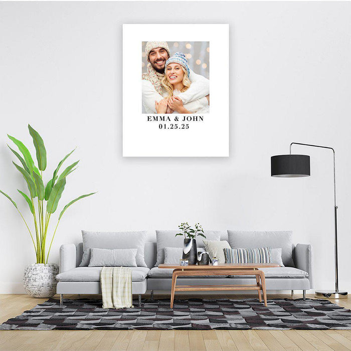 Custom Photo Canvas Wedding Guestbook Welcome Signs-Set of 1-Andaz Press-Photo Find Joy In The Journey-
