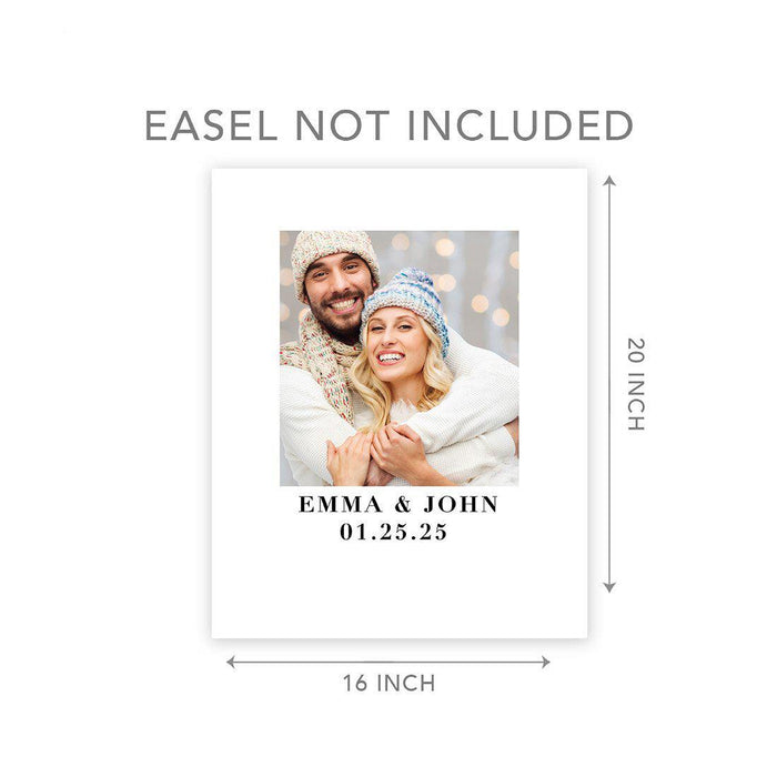 Custom Photo Canvas Wedding Guestbook Welcome Signs-Set of 1-Andaz Press-Photo Find Joy In The Journey-