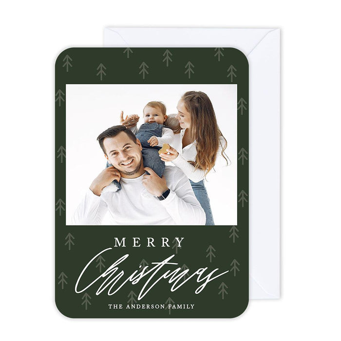 Custom Photo Christmas Cards with Envelopes, Holiday Photo Greeting Cards-Set of 24-Andaz Press-Joy-