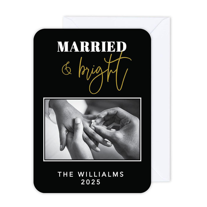 Custom Photo Christmas Cards with Envelopes, Holiday Photo Greeting Cards-Set of 24-Andaz Press-Joy-