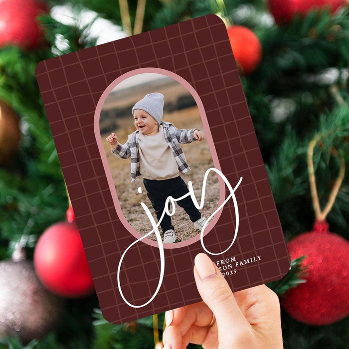 Custom Photo Christmas Cards with Envelopes, Holiday Photo Greeting Cards-Set of 24-Andaz Press-Joy-