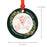 Custom Photo First Christmas Ornament 20xx, 3.5" Round Metal with Ribbon & Gift Bag – 11 Designs-Set of 1-Andaz Press-Greenery Pine Wreath-