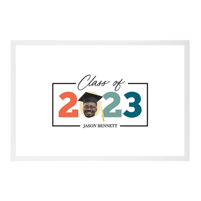 Custom Photo Graduation Signature Frame Guest Book Alternative, Set of 1-Set of 1-Andaz Press-Class of 2023 Custom Photo-