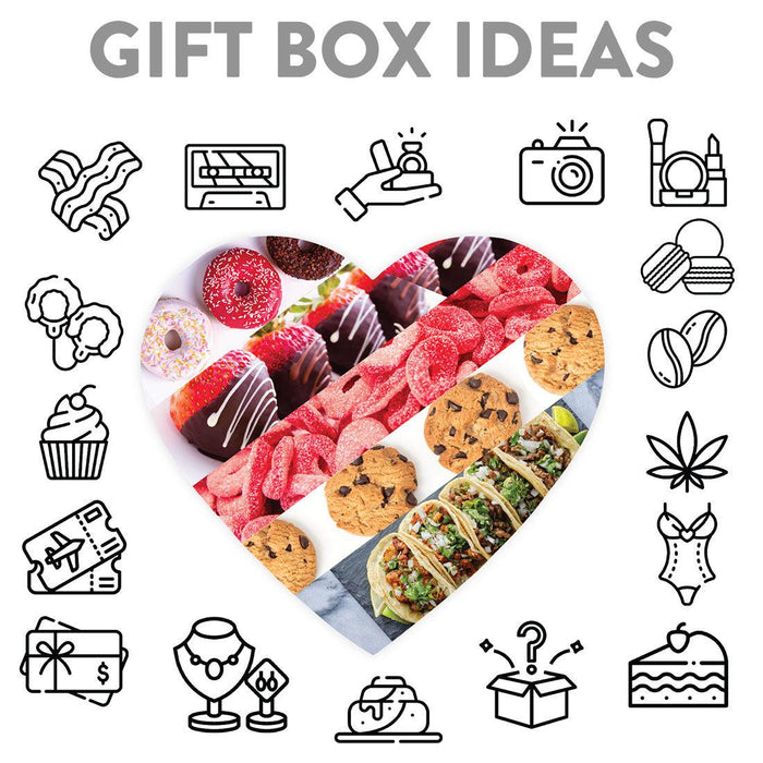 Custom Photo Heart Shaped Gift Box with Lid, Reusable Heart Box-Set of 1-Andaz Press-Custom Photo-