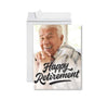 Custom Photo Jumbo Retirement Card with Envelope, Greeting Cards for Retirement Gift, Set of 1-Set of 1-Andaz Press-Happy Retirement-