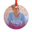 Custom Photo Memorial Round Metal Christmas Ornament, Because Someone We Love is in Heaven-Set of 1-Andaz Press-Heaven Home-