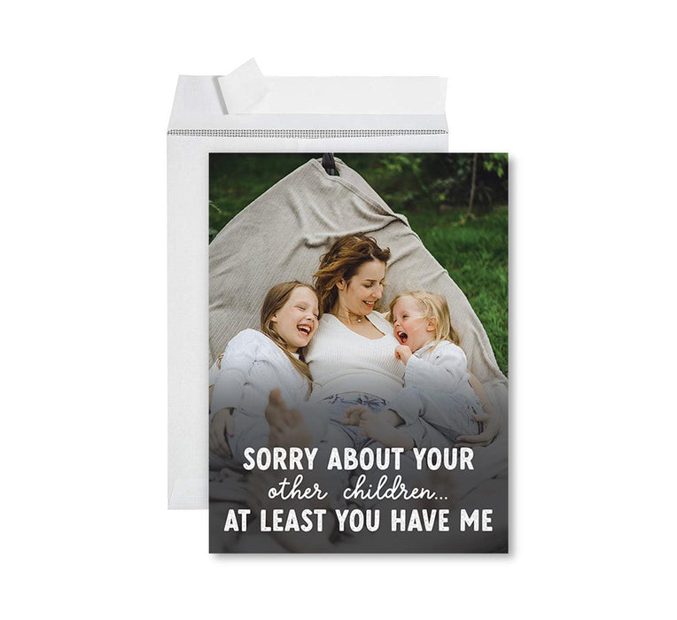 Custom Photo Mother’s Day Jumbo Card with Envelope, Greeting Card for Her, Set of 1-Set of 1-Andaz Press-Happy Mother's Day Heart-