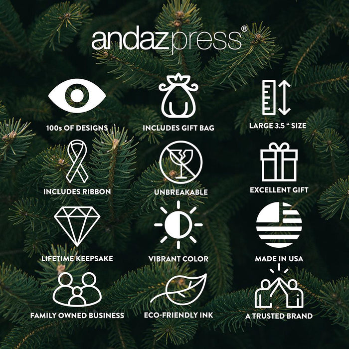 Custom Photo Our First Christmas As Mr. & Mrs. 20XX Round Metal Ornaments, 1st Year Married-Set of 1-Andaz Press-White Snowflakes-
