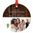 Custom Photo Our First Christmas As Mrs. & Mrs. 20XX Round Metal Christmas Ornaments, Lesbian Couple-Set of 1-Andaz Press-White Snowflakes-