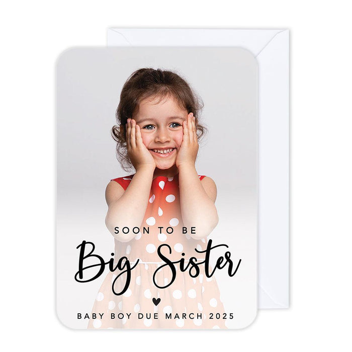 Custom Photo Pregnancy Announcement Cards with Envelopes, Set of 24-Set of 24-Andaz Press-Coming Soon-