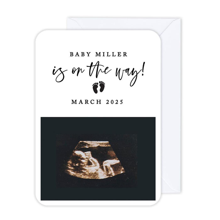Custom Photo Pregnancy Announcement Cards with Envelopes, Set of 24-Set of 24-Andaz Press-Coming Soon-