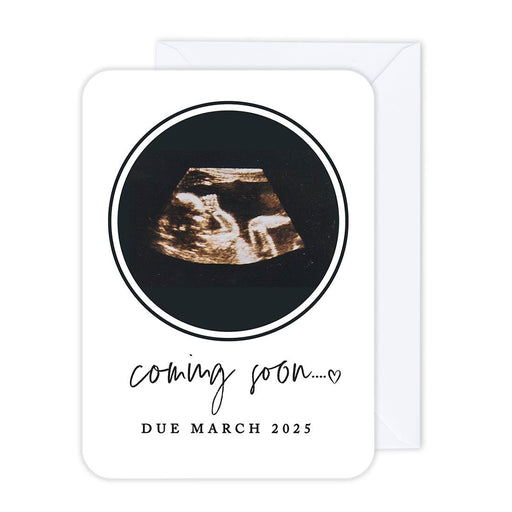 Custom Photo Pregnancy Announcement Cards with Envelopes, Set of 24-Set of 24-Andaz Press-Coming Soon-