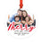 Custom Photo Round Metal Christmas Tree Ornament Keepsake, Merry Christmas Design-Set of 1-Andaz Press-Merry Design-