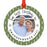 Custom Photo Round Metal Ornament Our First Christmas As Grandparents 20XX - New Grandma and Grandpa-Set of 1-Andaz Press-Green Snowflakes-