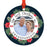 Custom Photo Round Metal Ornament Our First Christmas As Grandparents 20XX - New Grandma and Grandpa-Set of 1-Andaz Press-Poinsettia Wreath-