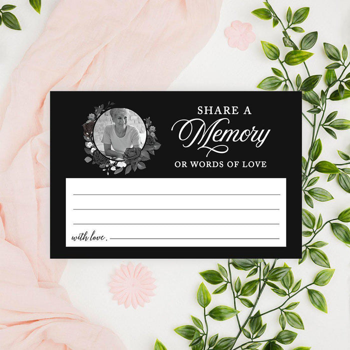 Custom Photo Share a Memory Cards for Weddings, Celebrations, and Life Events-Set of 52-Andaz Press-Round Rose-