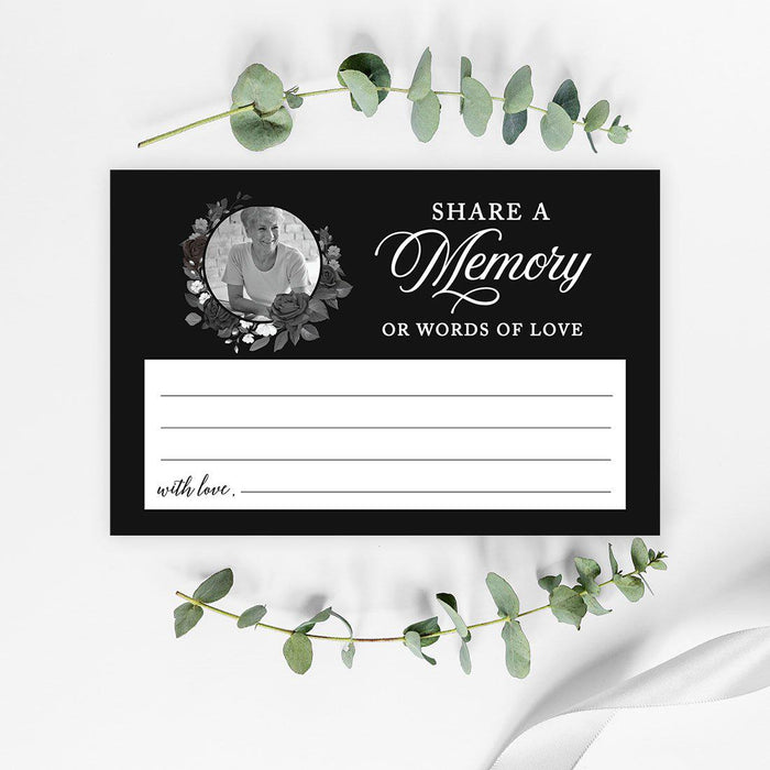 Custom Photo Share a Memory Cards for Weddings, Celebrations, and Life Events-Set of 52-Andaz Press-Round Rose-