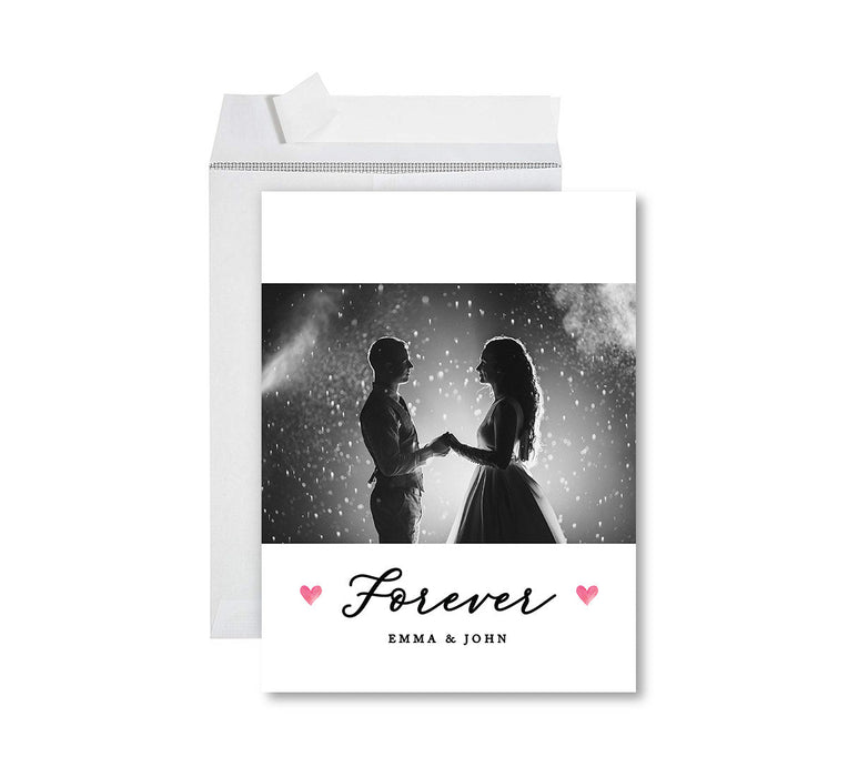 Custom Photo Valentine's Day Jumbo Card with Envelope, Greeting Card for Couples-Set of 1-Andaz Press-Forever-