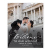 Custom Photo Wedding Sign, Elegant Canvas Welcome for Ceremony and Reception, Set of 1-Set of 1-Andaz Press-Romantic Photo-