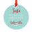 Custom Pregnancy Announcement Round Metal Christmas Ornaments, Includes Ribbon and Gift Bag-Set of 1-Andaz Press-Grandparents-