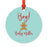 Custom Pregnancy Announcement Round Metal Christmas Ornaments, Includes Ribbon and Gift Bag-Set of 1-Andaz Press-Grandparents-