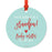 Custom Pregnancy Announcement Round Metal Christmas Ornaments, Includes Ribbon and Gift Bag-Set of 1-Andaz Press-Grandparents-