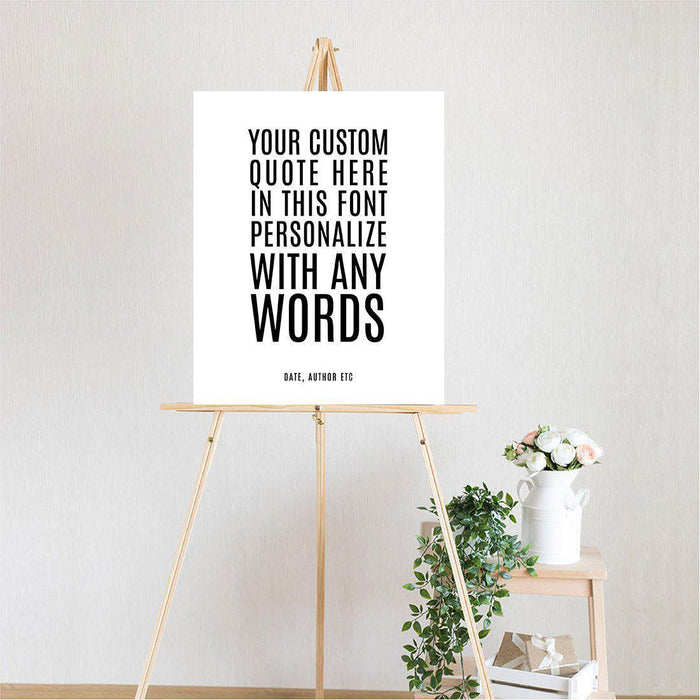 Custom Quote Canvas Wedding Guestbook Signs-Set of 1-Andaz Press-Vertical Modern Quote-