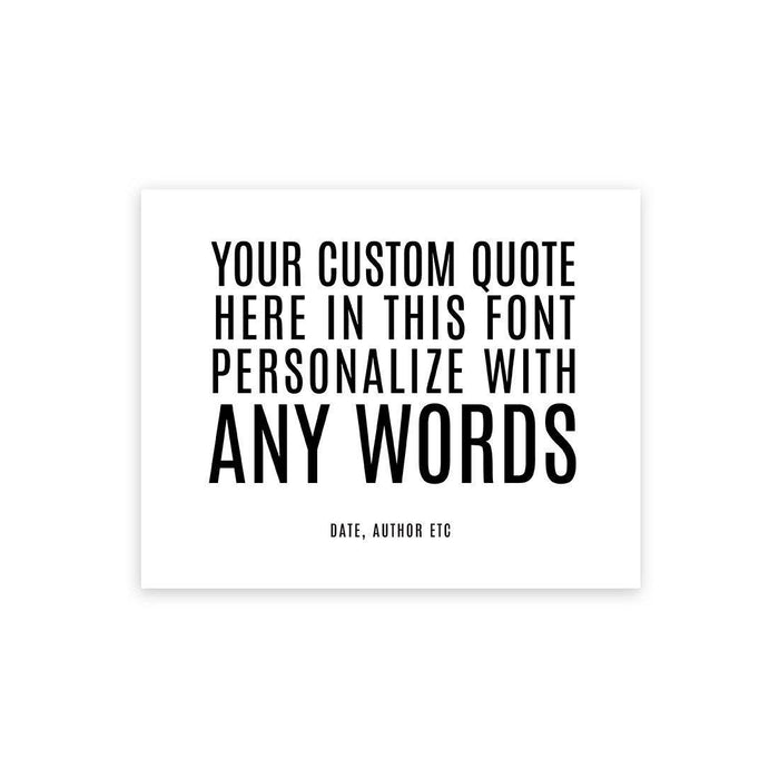 Custom Quote Canvas Wedding Guestbook Signs-Set of 1-Andaz Press-Vertical Modern Quote-