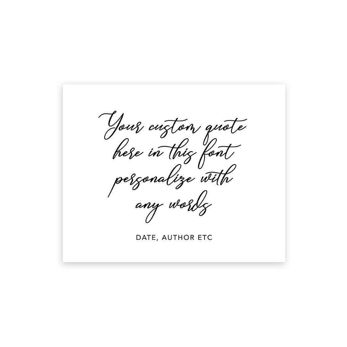 Custom Quote Canvas Wedding Guestbook Signs-Set of 1-Andaz Press-Custom Script Quote-