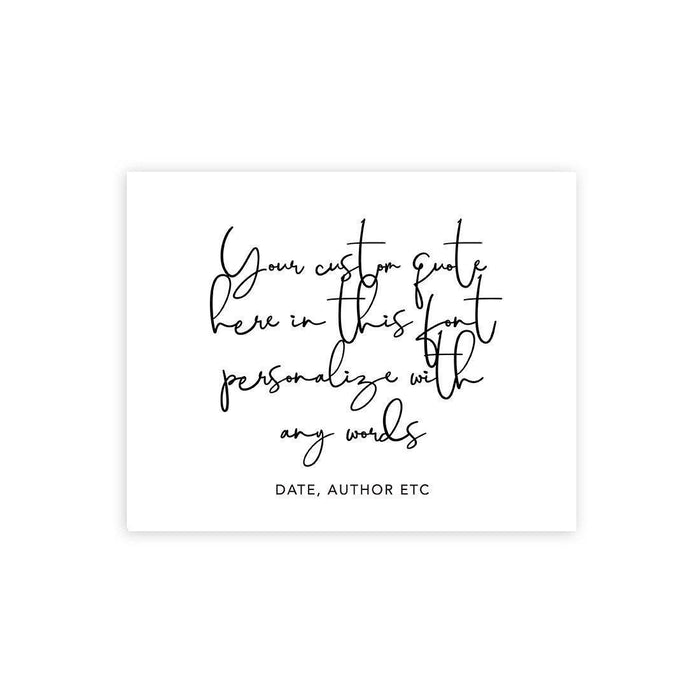 Custom Quote Canvas Wedding Guestbook Signs-Set of 1-Andaz Press-Modern Quote-