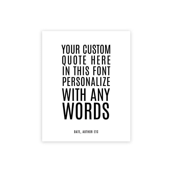 Custom Quote Canvas Wedding Guestbook Signs-Set of 1-Andaz Press-Vertical Subway Quote-
