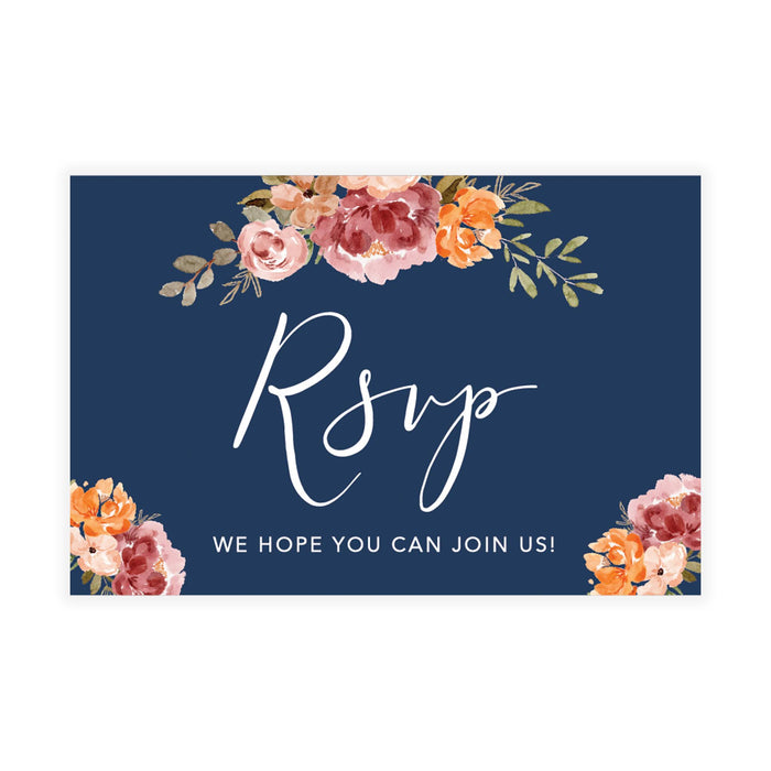 Custom RSVP Postcards for Wedding Cardstock Response Reply Cards-Set of 56-Andaz Press-Minimal Modern-