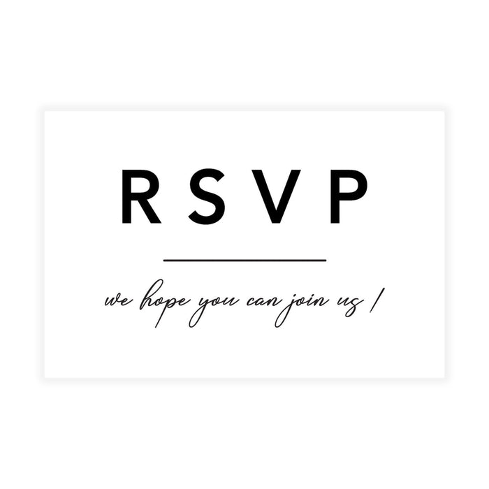 Custom RSVP Postcards for Wedding Cardstock Response Reply Cards-Set of 56-Andaz Press-Minimal Modern-