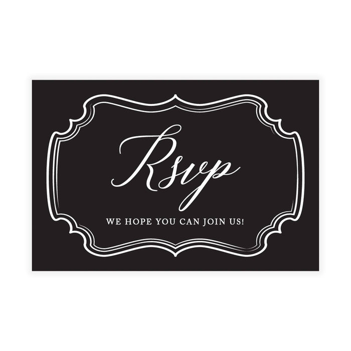 Custom RSVP Postcards for Wedding Cardstock Response Reply Cards-Set of 56-Andaz Press-Minimal Modern-