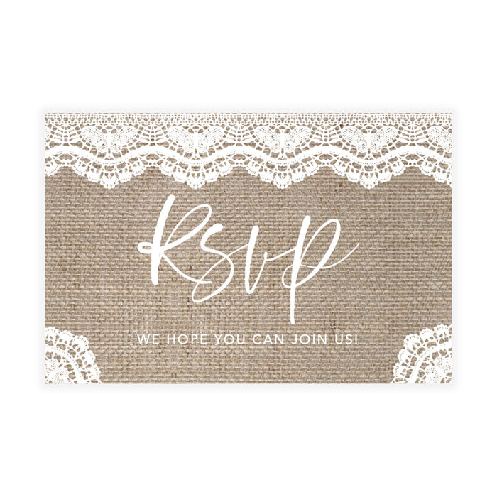 Custom RSVP Postcards for Wedding Cardstock Response Reply Cards-Set of 56-Andaz Press-Minimal Modern-