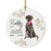 Custom Round Ceramic Christmas Dog Memorial Ornament, Faithful Companion, Design 1-Set of 1-Andaz Press-American Staffordshire Terrier-