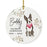 Custom Round Ceramic Christmas Dog Memorial Ornament, Faithful Companion, Design 1-Set of 1-Andaz Press-American Staffordshire Terrier-