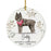 Custom Round Ceramic Christmas Dog Memorial Ornament, Faithful Companion, Design 1-Set of 1-Andaz Press-American Staffordshire Terrier-