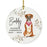 Custom Round Ceramic Christmas Dog Memorial Ornament, Faithful Companion, Design 1-Set of 1-Andaz Press-American Staffordshire Terrier-