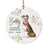 Custom Round Ceramic Christmas Dog Memorial Ornament, Faithful Companion, Design 1-Set of 1-Andaz Press-American Staffordshire Terrier-