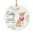 Custom Round Ceramic Christmas Dog Memorial Ornament, Faithful Companion, Design 1-Set of 1-Andaz Press-American Staffordshire Terrier-
