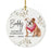 Custom Round Ceramic Christmas Dog Memorial Ornament, Faithful Companion, Design 1-Set of 1-Andaz Press-American Staffordshire Terrier-