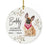 Custom Round Ceramic Christmas Dog Memorial Ornament, Faithful Companion, Design 1-Set of 1-Andaz Press-American Staffordshire Terrier-