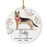 Custom Round Ceramic Christmas Dog Memorial Ornament, Faithful Companion, Design 1-Set of 1-Andaz Press-American Staffordshire Terrier-