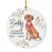 Custom Round Ceramic Christmas Dog Memorial Ornament, Faithful Companion, Design 1-Set of 1-Andaz Press-American Staffordshire Terrier-