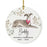 Custom Round Ceramic Christmas Dog Memorial Ornament, Faithful Companion, Design 1-Set of 1-Andaz Press-American Staffordshire Terrier-